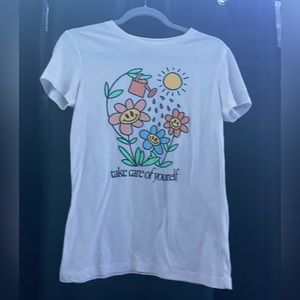 take care daisies graphic tee